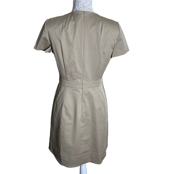 NWT PAULE KA Lace Up Short Sleeve Dress Beige size FR 44 US 14 (Large) - Picture 2 of 7